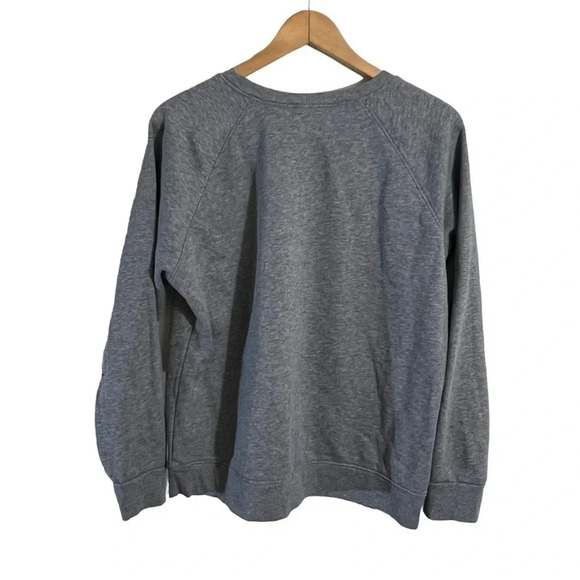 Time and Tru Gray Fleece Lined Pullover Crewneck Womens Size XL Long Sleeves Top - Picture 2 of 3